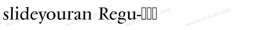 slideyouran Regu字体转换